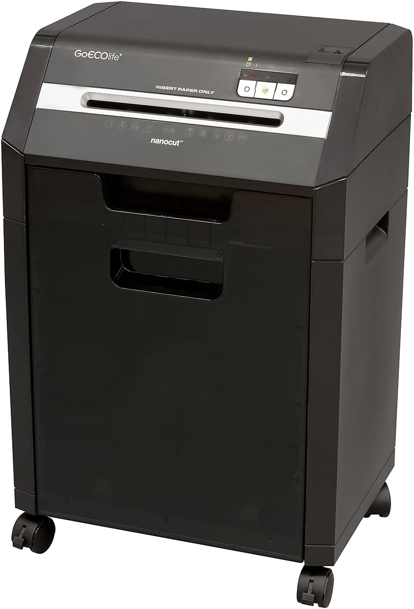 GHC85P-BLK 8-Sheet Nanocut Paper Shredder, Black