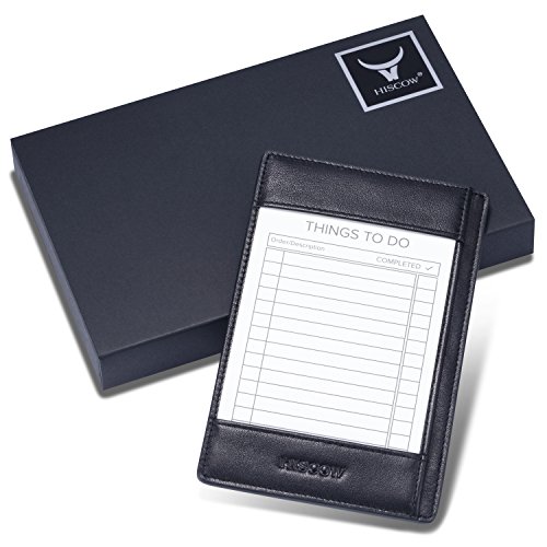Note Jotter cuir de vachette Hiscow porte-stylo bloc-notes mini sous-main de luxe - 7