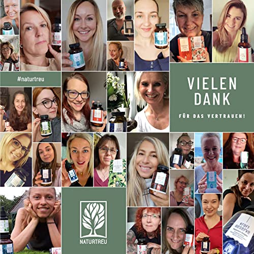 NATURTREU® GLÜCKSBOTE 5-HTP Komplex – 90 vegane Kapseln mit 100mg 5-HTP aus Griffonia, Safran, Zitronenmelisse & Vitamin B6 – hochdosiert, ohne Zusatzstoffe – Stimmungskapseln