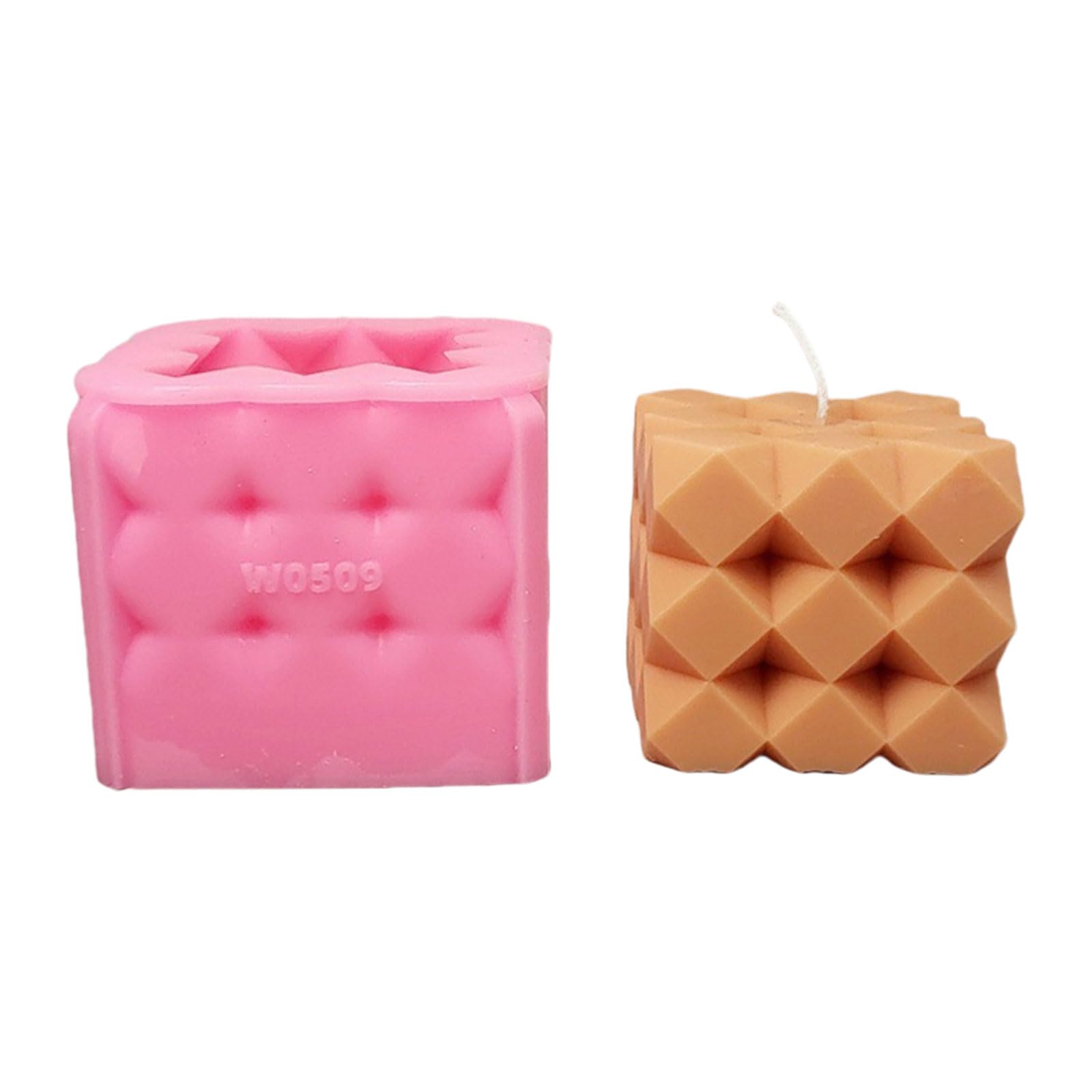 Yhplxyuus Creative Cube Molds Castings Molds Silicone Plasters Ornament for Home Decorations Cube Silicone