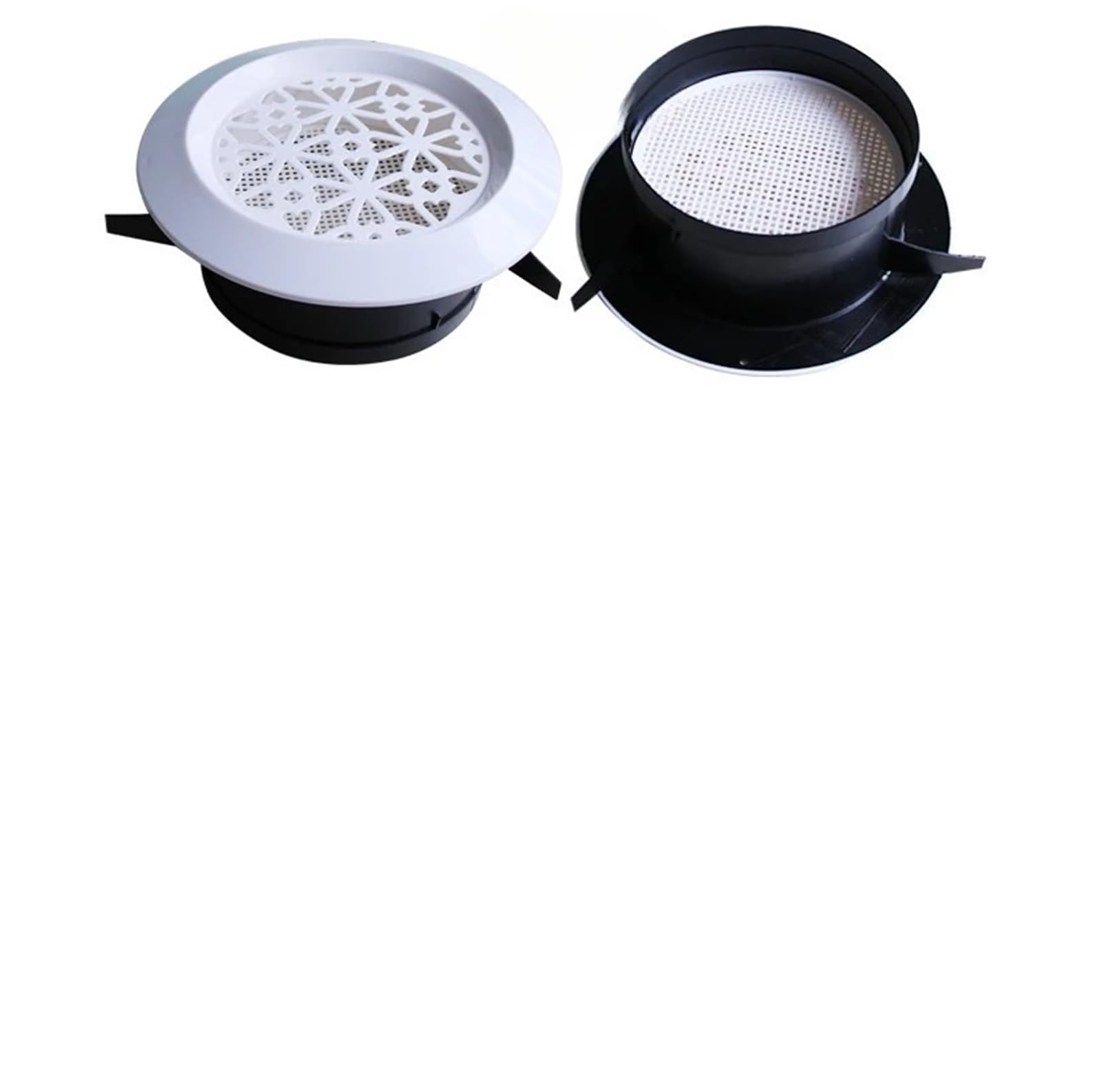 Abdeckung für Lüftungskanäle 1 STÜCK 3 "4“ 5“ 6“ 8“ Weiß ABS-Kunststoff Runde Air Vent Grill Abdeckung Diffusor Belüftung Kanalschlauch Jalousie Wand Decke Montiert(Flower Type,5Inches (125mm))