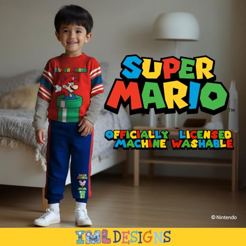 Nintendo Super Mario Brothers, Mario, Luigi, Bowser Boys 2-Piece Set - Long Sleeve T-Shirt & Joggers - 2-Pack Bundle for Kids4