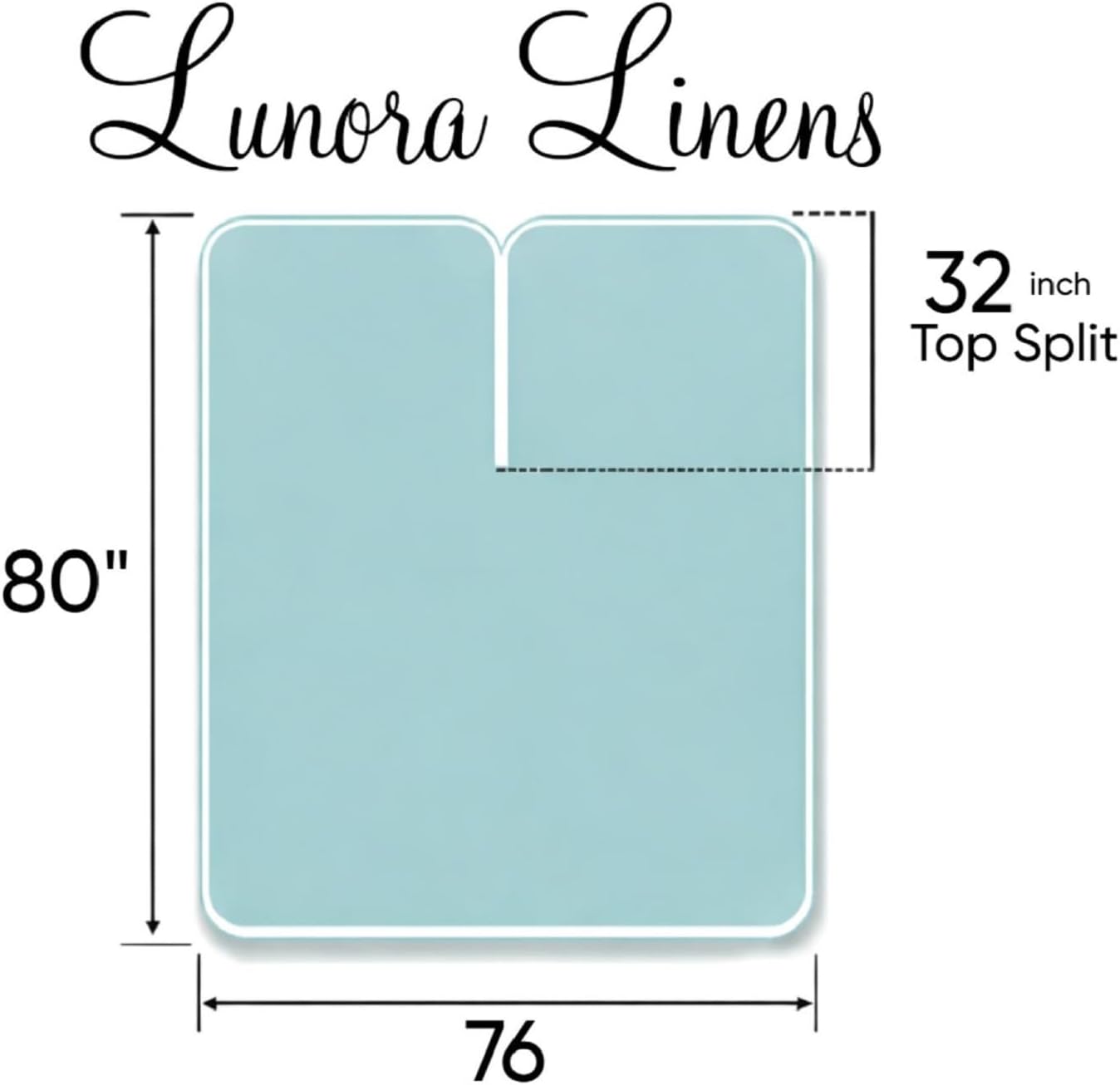 Split Fitted Sheet 600 Thread Count 100% Cotton for Adjustable Beds – 32” Split from Head, Flex Top King Size, Up to 18” Deep Pocket, Half Split Mattress Sheet Only (Ivory)