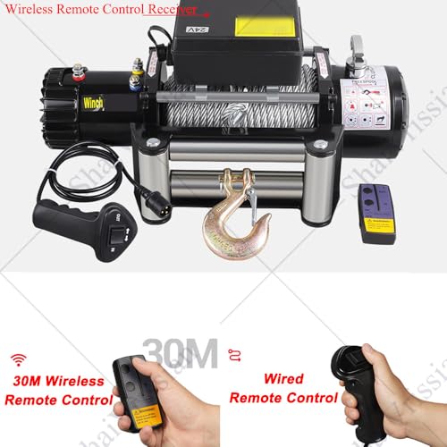 Winche eléctrico inalámbrico 3000lb 12V para vehículos todoterreno miniatura 5