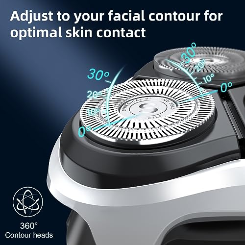 SweetLF Electric Shavers Men, Rotary Razor Cordless Shaver with Precision Trimmer Beard Trimmer Wet & Dry Shaver IPX7 Waterproof & LED Display SWS7105 SweetLF Electric Shavers Men, Rotary Razor Cordless Shaver with Precision Trimmer Beard Trimmer Wet & Dry Shaver IPX7 Waterproof & LED Display SWS7105