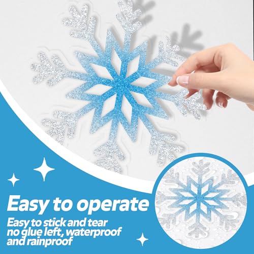 Vinilo decorativo A Little Snowflake azul 30x90 cm miniatura 2