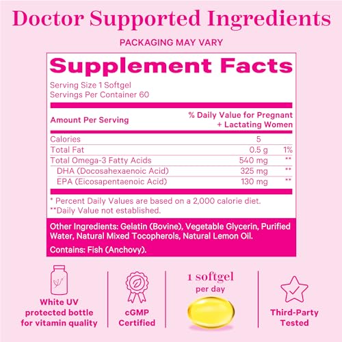 Pink Stork DHA 540 Mg Omega 3 Fish Oil Supplements thumb #3