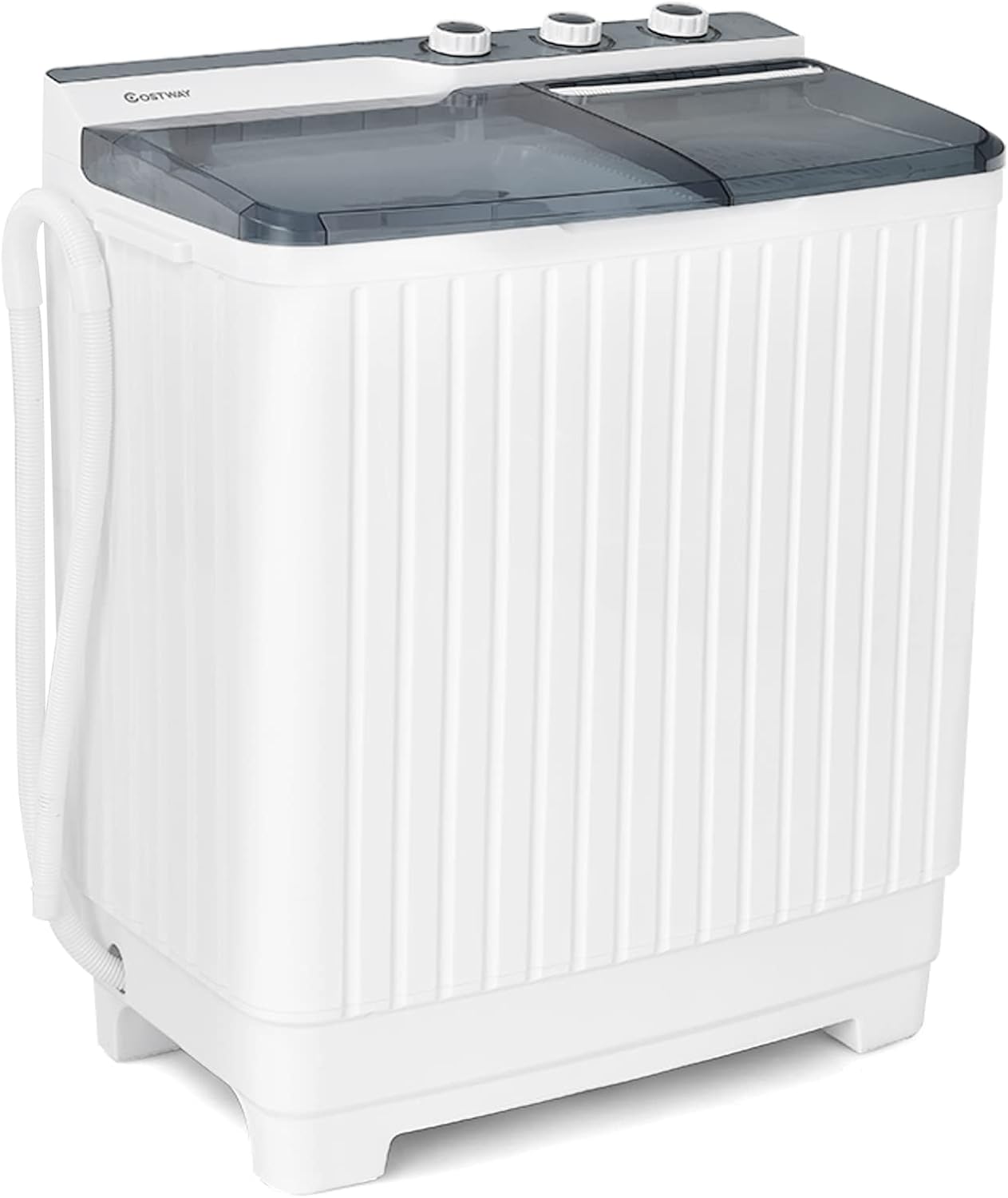 COSTWAY Twin Tub Washing Machine, 4.5KG/8.5KG/10.5KG Total Portable