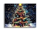 Weihnachtsbaum Diamond Painting Erwachsene, Weihnachtsdeko Gemälde, DIY Kreuzstich Set für Basteln Erwachsene, Kreativ Kristalle Diamant Painting, Home Wanddeko, Weihnachtsgeschenke 80x120cm Z-w-46