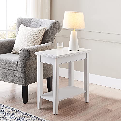 Image of Leick Home Laurent End Table, 12 inch, White
