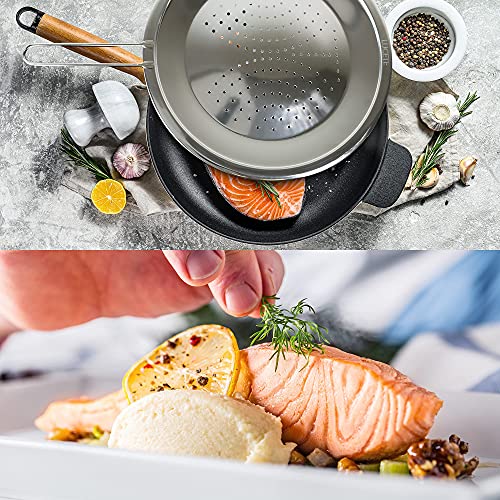 Lucete Stainless Steel Splatter Screen 12.6" – Hot Grease Splatter Screen For Frying Pan - Oil Splash Guard - Protect Your Skin From Burn & Keep Your Kitchen Cleaner (12.6 Inch) #TOP5