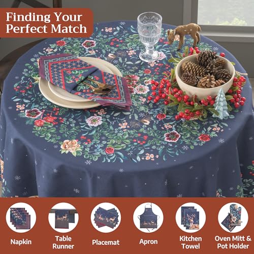 Maison d' Hermine Table Cloth Round Table Reusable 100% Cotton 63" Diameter by Maison d' Hermine - Used condition - Image 4
