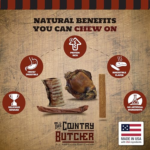 Image of THE COUNTRY BUTCHER RIP Variety Coffin Box containing 1 Knee Cap, 1 Small Beef Tube, 2 pcs Chicken Blend Links, 2 pcs Chicken Blend Jerky (4.2oz /119.07g)
