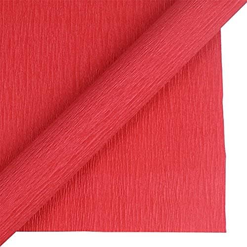 Just Flowers Crepe Paper for Craft, 7.5 Ft Long and 20 Inch Wide Crepe Paper Roll for Decoration and for Flower Making, Craft Supplies, (White & Red, Pack of 2) 3