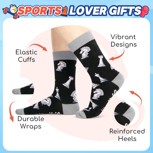 HAPPYPOP Gifts for Chess Players - Best Gifts for Chess Lovers, Funny Socks for Men Women