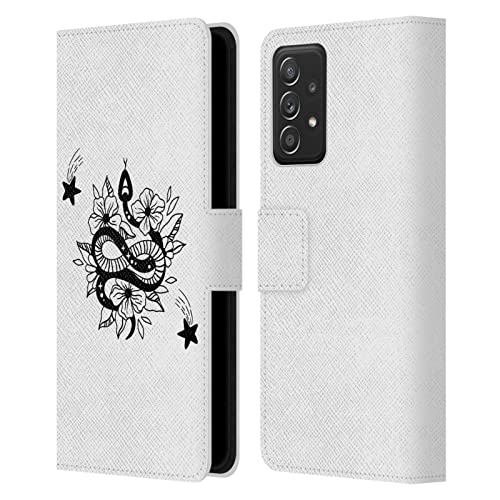 Funda tipo libro Galaxy A52s ideal para organizar tus tarjetas con diseño de tatuaje