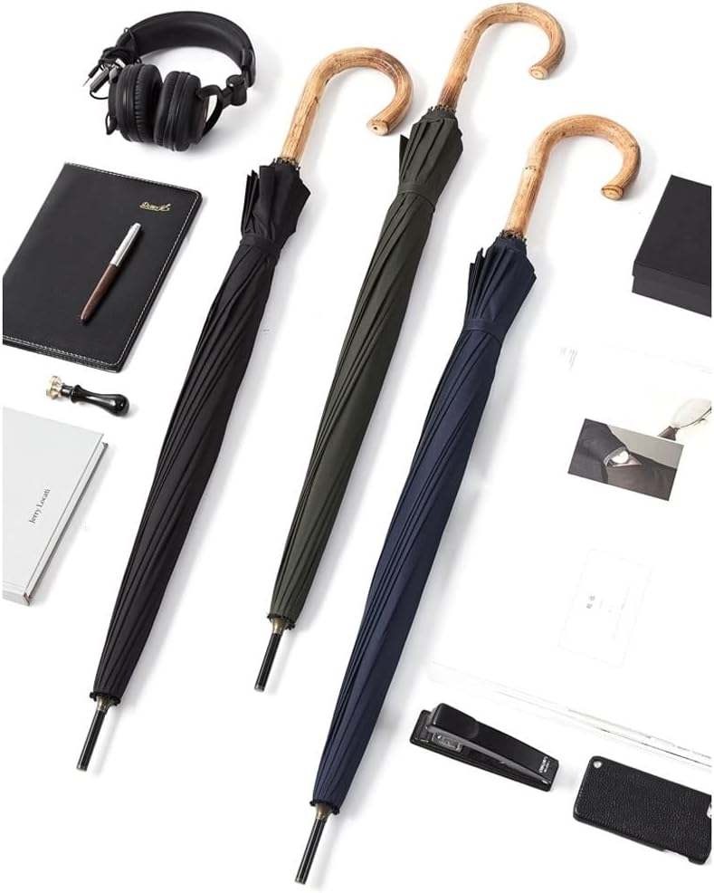 42Inch Golf Umbrella Extra Large Windproof Autom Tic Open Stick Umbrella Waterproof Travel Umbrella for Business Rain and Wind Golf Umbrella for Adults Men Women