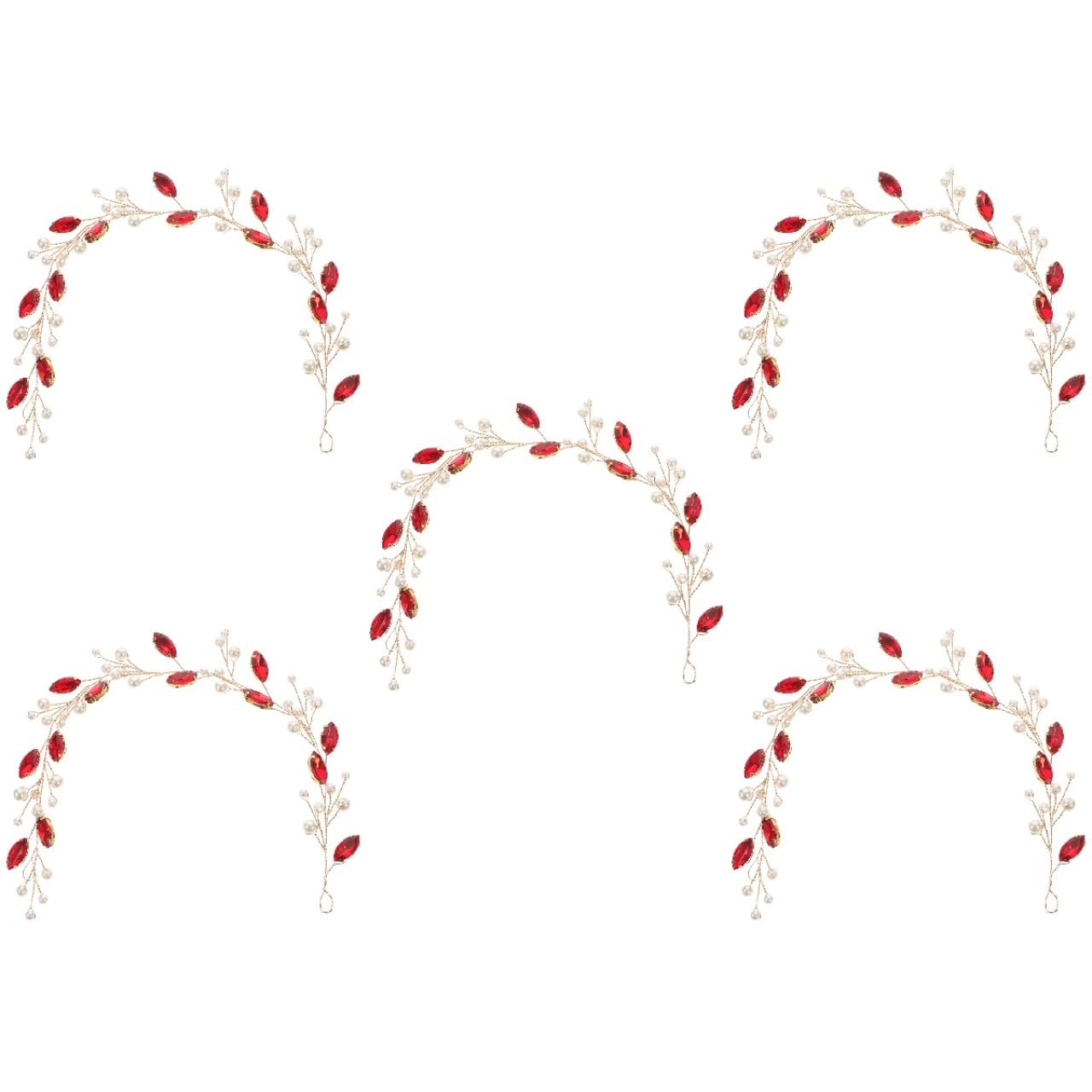 Healeved 5piezas Diadema De Perlas Para Novia Tocado Nupcial Decoración De Cabello Para Bodas Accesorio Elegante Para Fiestas y Eventos Especiales
