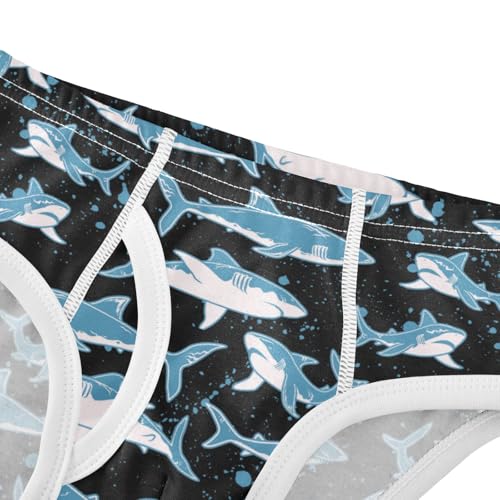 Boys' Exclusive Briefs Toddler Underwear 95% Combed Cotton Boxerbriefs 2T Shark Pattern 0194