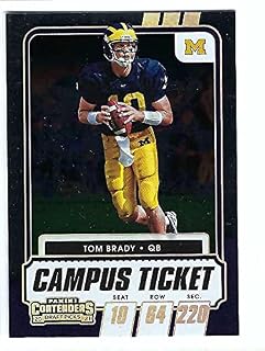 TOM BRADY 2021 Panini Contenders Draft Picks #8 Campus Ticket Parallel Card Football Michigan Wolverines Tampa Bay Buccaneers