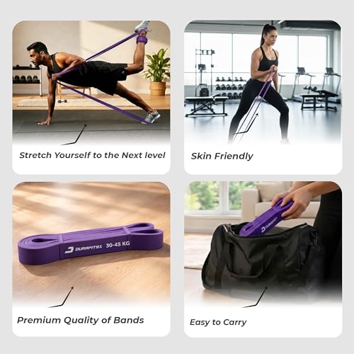 Image of Resistance Bands Set of 3 (Light to Heavy), Pull Up Bands for Unisex,Exercise Bands for Strength Training,Home Workout,Gym Fitness, Stretching,Mobility,Yoga, Crossfit & Physical Therapy