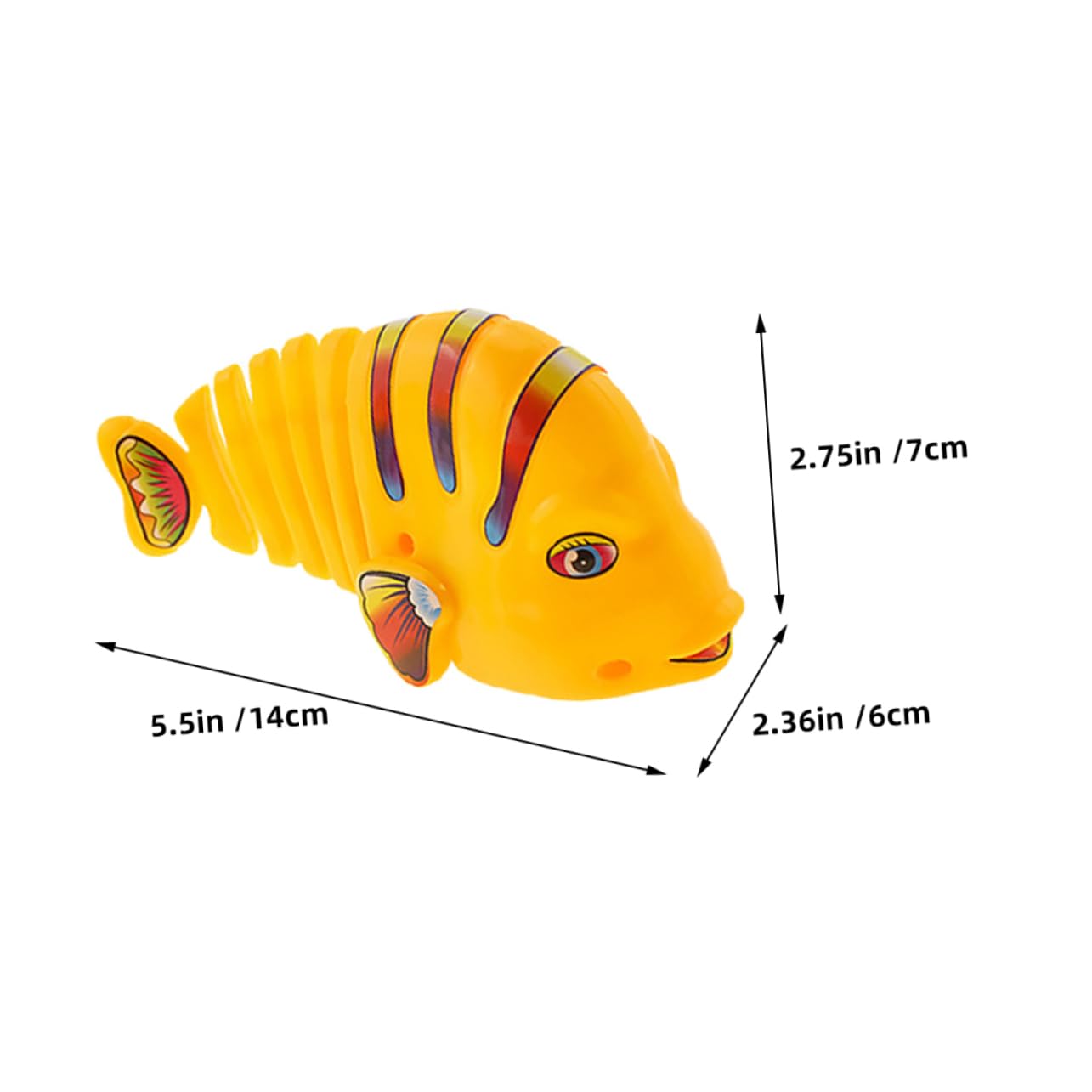 BESPORTBLE 5pcs Wind-up Swinging Fish Toys Boys and Girls Clockwork Toys Perfect for Party Festival Random Color