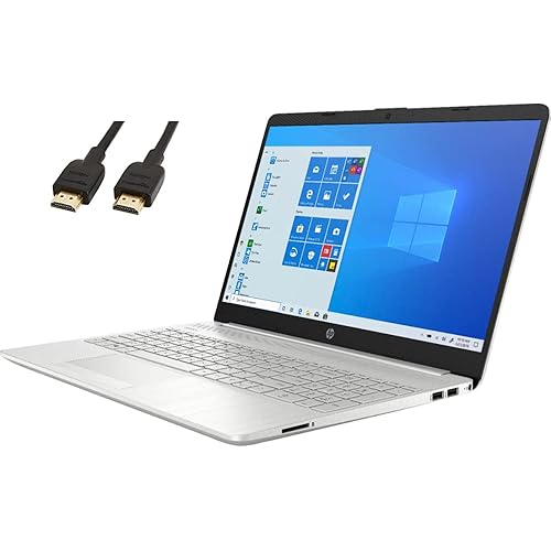 HP 2021 Laptop 15.6" HD Touch Screen, 11th Gen Intel Core i5-1135G7(Beat i7-1065G7), Backlit Keyboard, HDMI, Wi-Fi, Webcam, Windows 10 | VATTE HDMI Cable (16GB DDR4/512GB SSD + 1TB HDD)