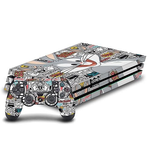 Skin PS4 Pro Looney Tunes Bugs Bunny - Autocollant vinyle pour console Sony et manette DualShock 4