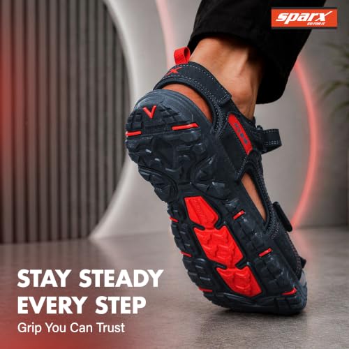 Image of SPARX Outdoor Sandals for Men - Adjustable, Comfort Velcro closure Sandals with Cushioned Footbed, Secure Fit, Durable Sole & All-Day Walking Comfort