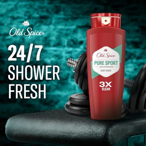 Old Spice Refreshing Body Wash for Men, High Endurance, 3X Defense, 24/7 Shower Fresh with Long Lasting Scent, Pure Sport Scent, 24 oz (Pack of 2) - Image 4