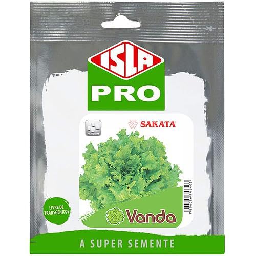 Alface Crespa Vanda Isla Sakata 1000 Sementes Peletizadas