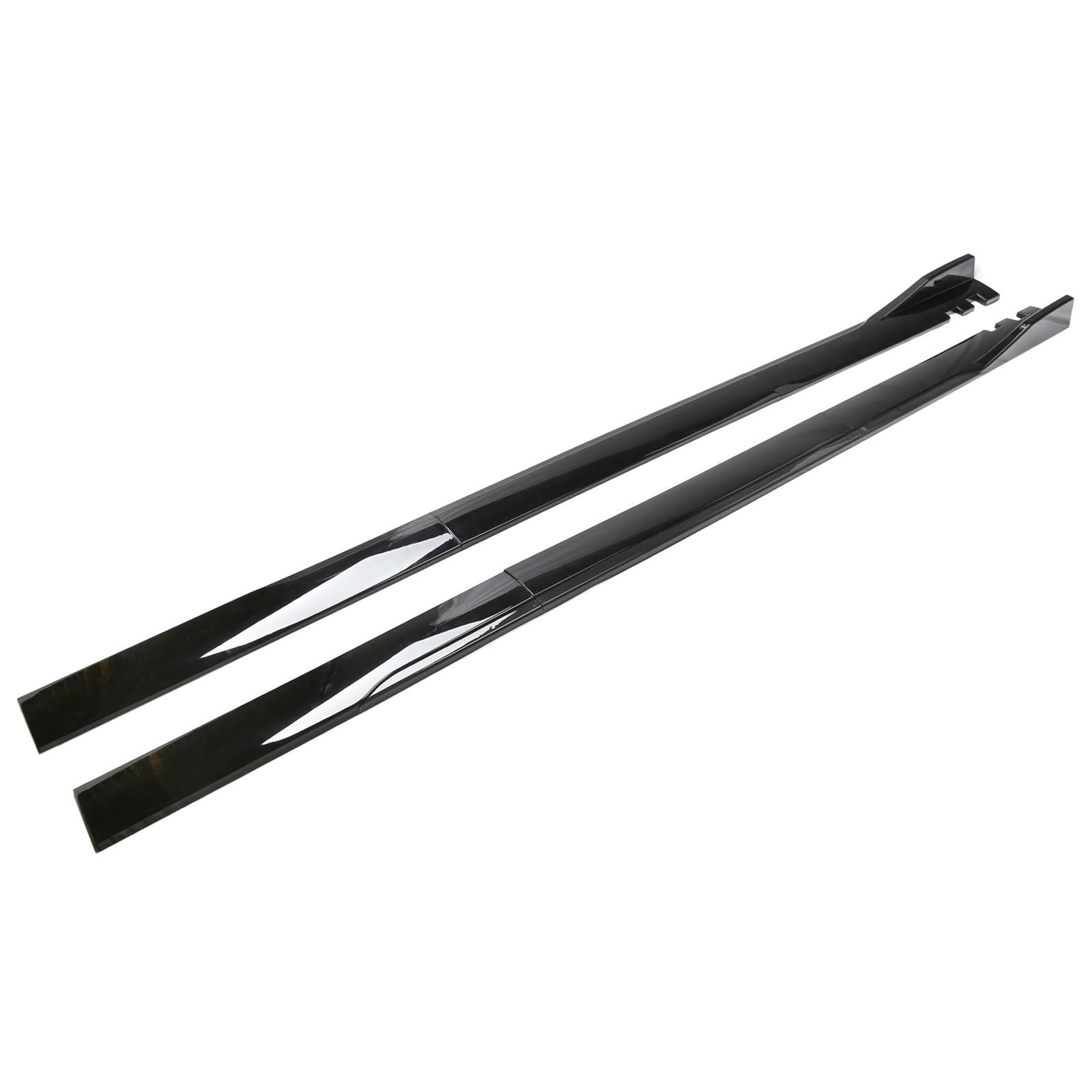 Car Side Skirts for Dodge Durango 2004-2018 2019 2020 2021 2022 2023 2024 2025, 2 Pcs Side Skirt Extension Side Steps Door Body Anti-Collision Protector, Car Accessories,Bright Black-Black