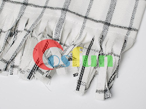 Cosfun Anime Cosplay Scarf Black Striped Soft & Warm Winter Scarf mp0012243