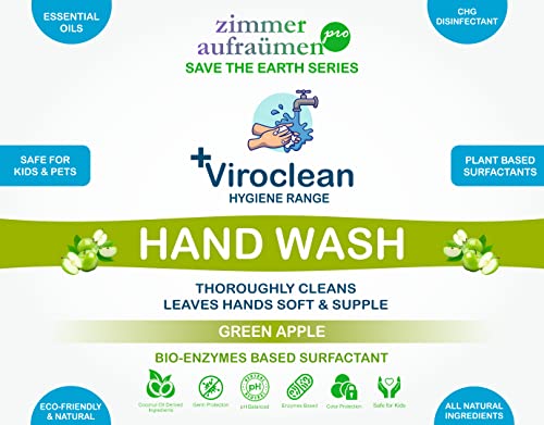 Image of Zimmer Aufraumen Pro Hand Wash Green Apple 5Lit. Bio Enzymes Based Surfactan
