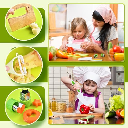 image for Yeeammk Montessori Kitchen Toys-14pcs Toddler Toys Kids Cooking Sets R