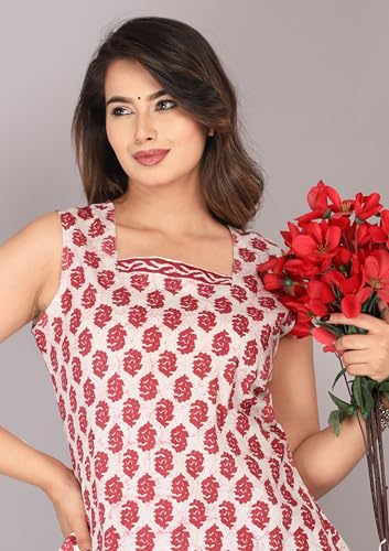 Image of KANNAHI Women Pure Cotton Indigo Blue Top & Shorts Set, Nightwear, Nightsuit Set, Sleepwear, Loungewear