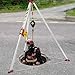 SHZULUSE Confined Space Tripod Kit, Manual Rescue Tripod with Fall Arrester & Winch, Adjustable Legs, 65.6ft Steel Wire, for Sewer/Manhole/Industrial Rescue & Safety (1200Lbs 60-78in)