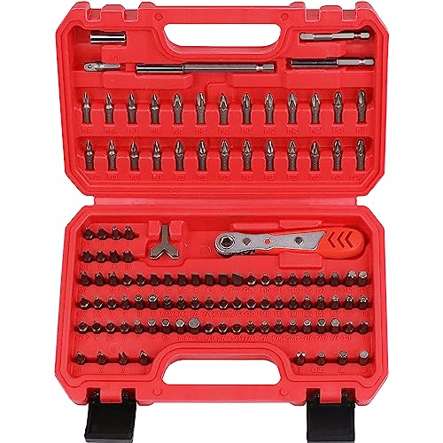112-Piece Ultimate Security Bit Set, Premium Screwdriver Bit Set With Ratchet Wrench, Tamper Proof Bit Set, Phillips, Pozi, Slotted, Hex, Torx, Square, Xzn, Spanner, Torq, Triwing, Security Bits Set #TOP13