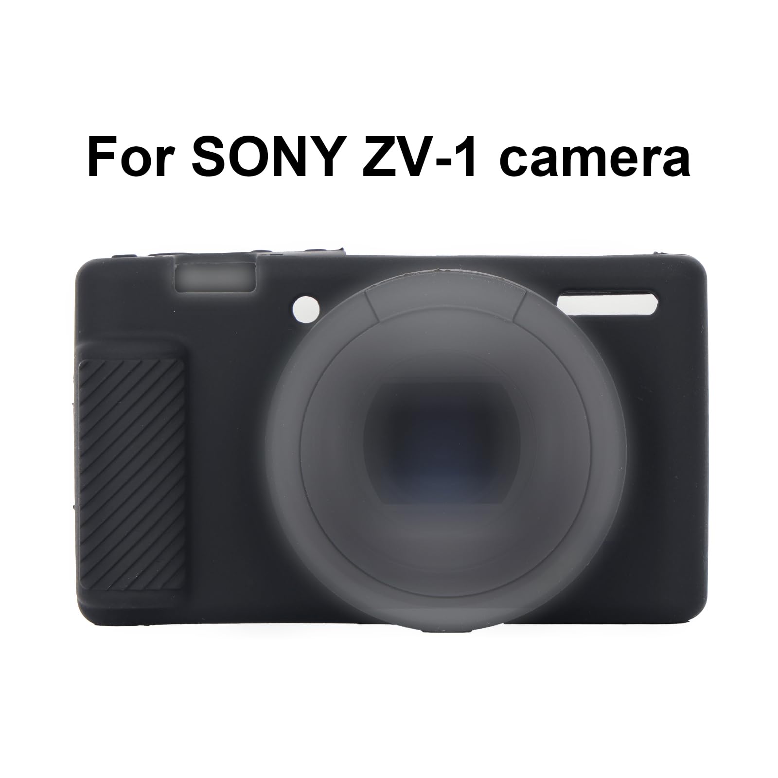 lasuroa Etui na Aparat for Sony ZV-1, Miękkie Silikonowe Ochronne z Folią Ochronną na Ekran Odporne Zarysowania Dopasowane Etui Aparat Cyfrowy (Czarne)