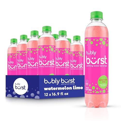 Image of bubly burst, Watermelon Lime, 16.9 FL Oz Bottles (Pack of 12)