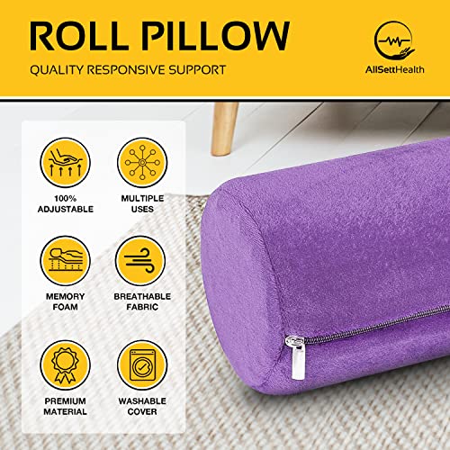 Round Cervical Roll Cylinder Bolster Pillow - Image 3