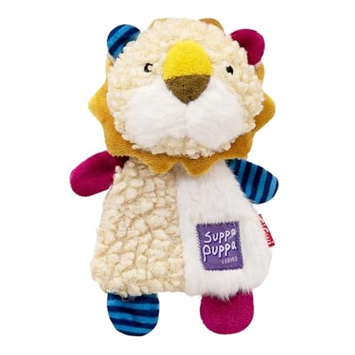 鳴る犬のおもちゃ 鳴紙ライオン アライグマ キツネ 耐噛み歯磨き ぬいぐるみペットおもちゃ 子犬成犬用 (響紙ライオン)