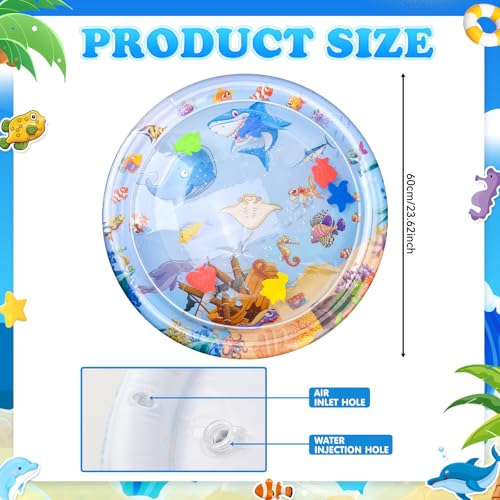 YAOZUP Katzen Spielmatte Wasser, Hochwertige Verdickte Sensorische Wasser Spielmatte, Aufblasbare wassersensor spielmatte, Sensor Water Playmat, Sommer Interaktives Wassermatte für Katzen Hunde Kinder