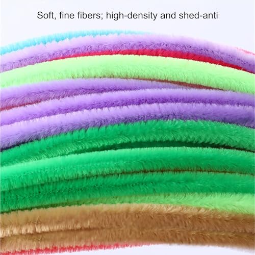 Fil chenille bricolage pastel cure pipe pour fêtes - 3