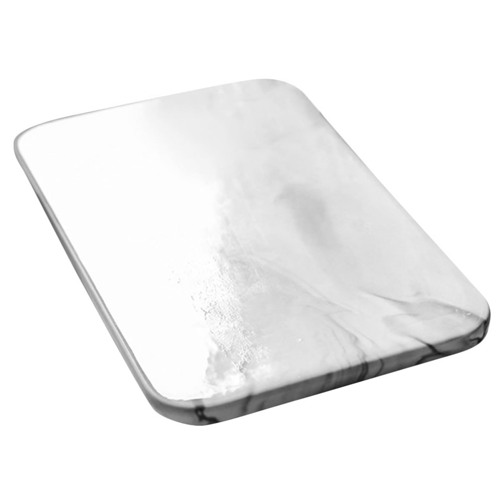 Alipis Marble Ceramic Cutting Board 10.3X6.3 Inch with Smooth Surface Juice Groove for Meat Vegetable Fruit Sushi Bread Cake Serving Tray