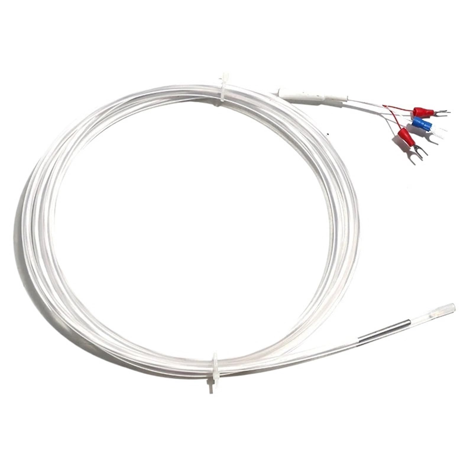 1 unidad de sensor de temperatura de termopar tipo PT100/K con sonda interna de acero inoxidable de 3 x 30 mm, 1 m, 2 m, 3 m, 4 m, 5 m, -50~260 ℃(PT100 4M)