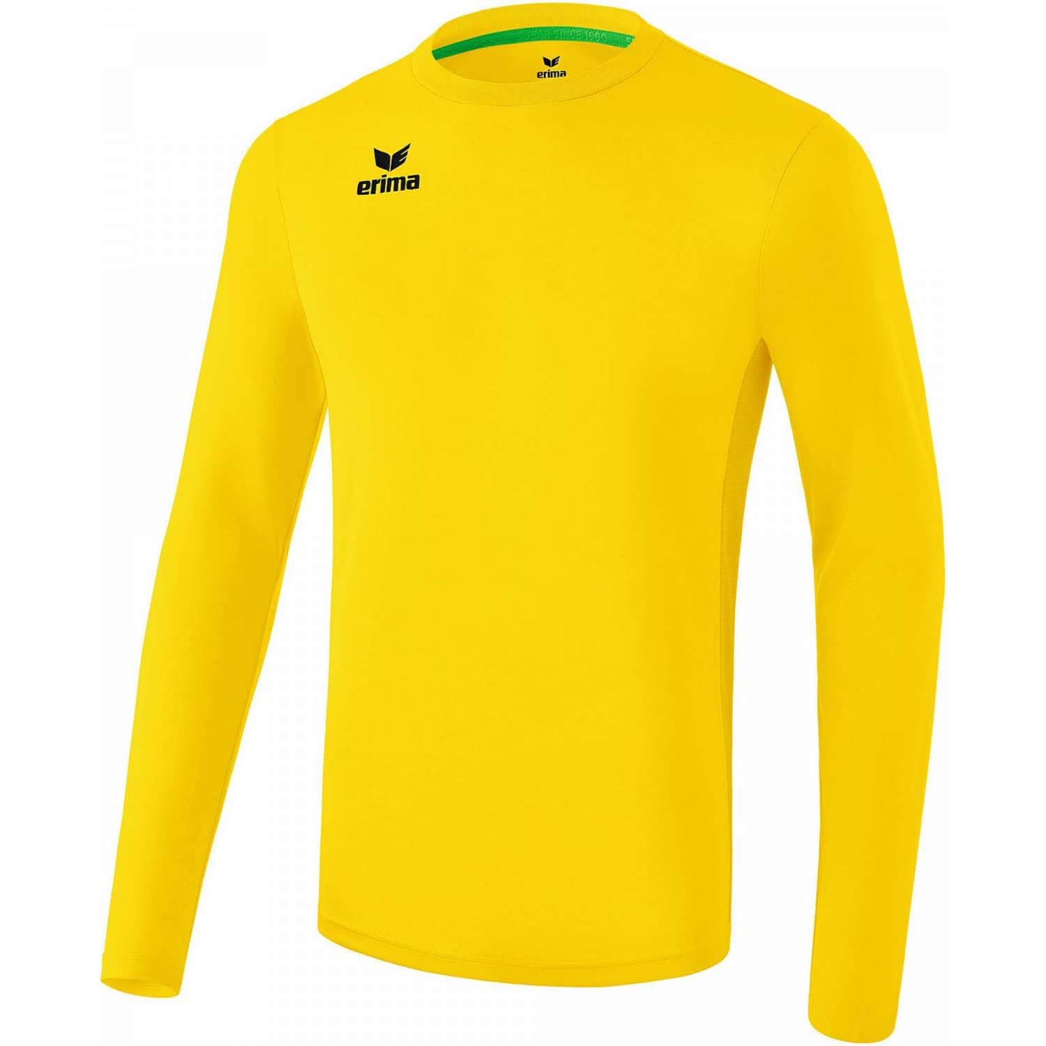 Erima Men's Liga Long Sleeve Jersey - Yellow, Small