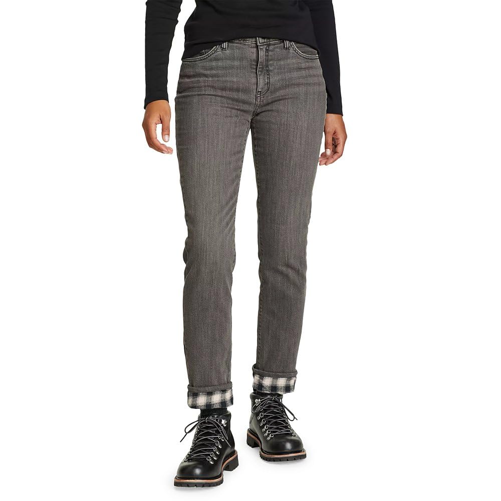 Eddie Bauer Women's Boyfriend Flannel-Lined Jeans