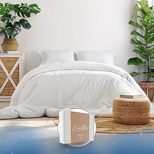 Samthus Beddengoed 220 x 240 cm katoen satijn - Oeko-Tex Made in Green - hemelse zachte slaap - beddengoedset met 1 x dekbedovertrek 220 x 240 cm + 2 x kussenslopen 80 x 80 cm - dekbedovertrek - wit