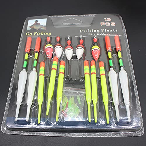 k-outdoor ウキ セット フロート 釣り浮き 釣り用ウキ 夜釣り 蛍光 15点セット 5枚目
